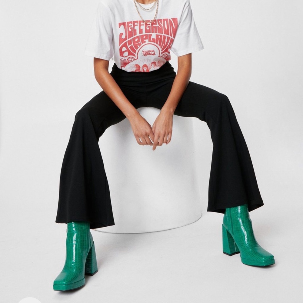 High Waisted Flared Pants